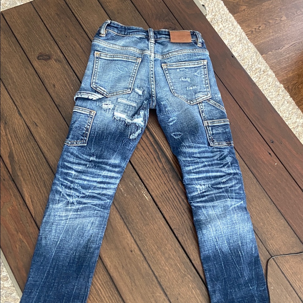 Valabasas Play Kids Denim Distressed Jeans Pockets, Size 7T - Picture 6 of 8